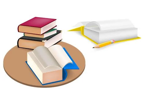 Set of books Stock Illustration