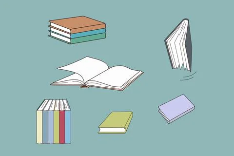 Set of books vector illustration 스톡 일러스트