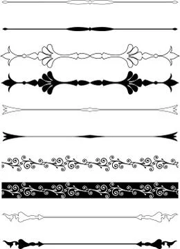 Set of borders decoration. Vector Stock Illustration