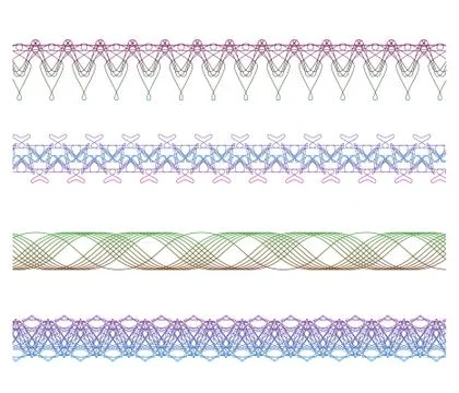 Set of borders elements 스톡 일러스트