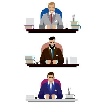 Set of bosses Stock Illustration