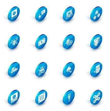 Set Bot, Creating robot, Artificial intelligence, Robot, Autonomous smart car Stock Illustration