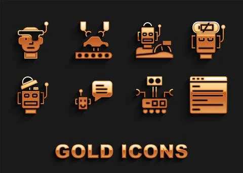 Set Bot, Robot low battery charge, Computer api interface, humanoid driving car 스톡 일러스트