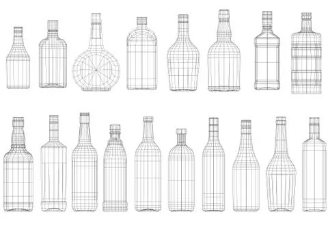 Set of bottle Stock Illustration