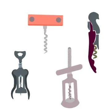 Set of bottle openers Stock Illustration