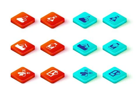 Set Bottle with potion, Beaker toxic liquid, Radioactive waste in barrel 库存插图