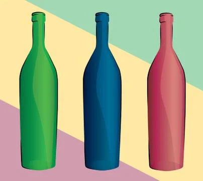 Set of bottles Stock Illustration