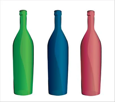 Set of bottles Stock Illustration