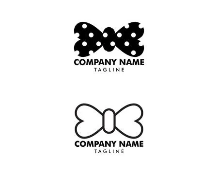 Set of Bow tie logo template icon design elements Stock Illustration