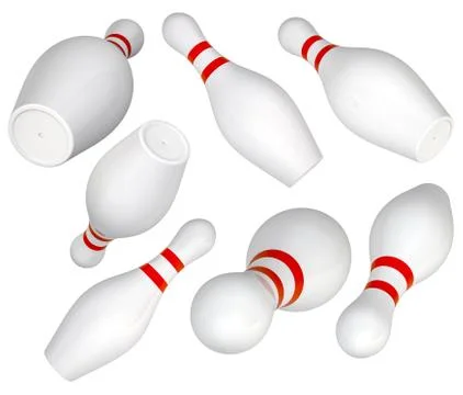 Set of Bowling Pin Illustrazione stock