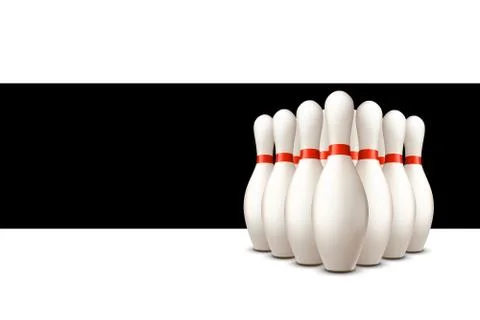 Set of bowls with black Stock Illustration