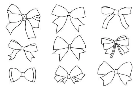 Set of bows Stock Illustration