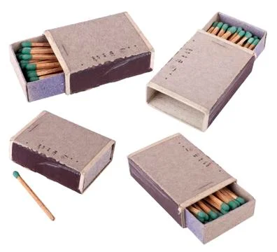 Set of box of matches Stock Photos