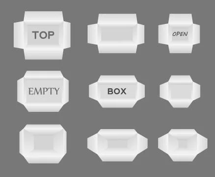 Set Of Boxes Different Sizes For Your Design Stock Illustration