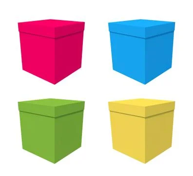 A set of boxes. Gift on birthday. Stock Illustration