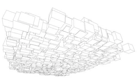 Set of boxes 库存插图