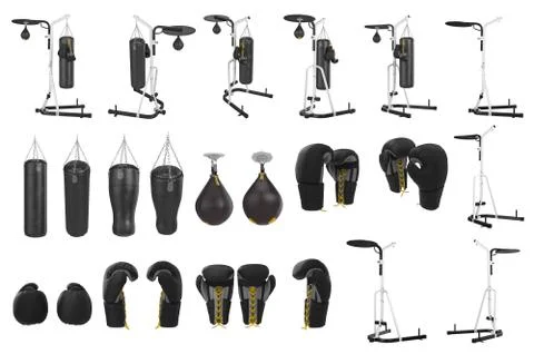 Set boxing equipment Illustrazione stock