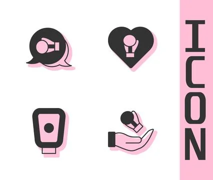 Set Boxing glove, training paws and  icon. Vector Stock Illustration