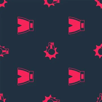 Set Boxing short and Punch boxing glove on seamless pattern. Vector Stock Illustration