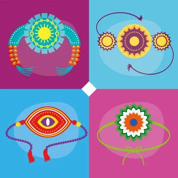 Set of bracelets Stock Illustration