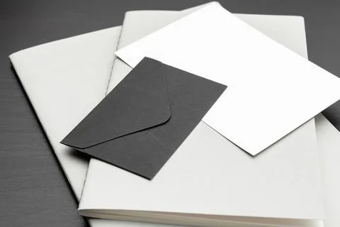 Set of branding elements on deep black background Stock Photos
