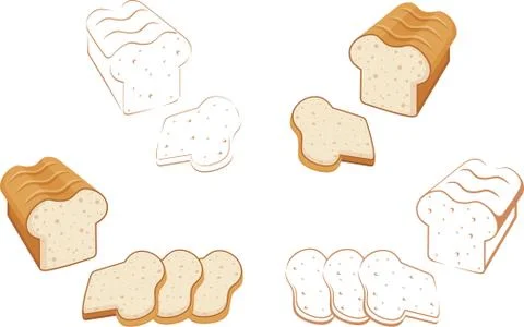 Set of bread Stock Illustration