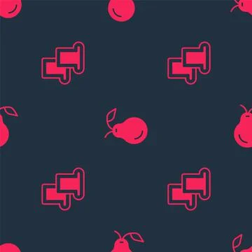 Set Bread toast and Pear on seamless pattern. Vector イラスト素材
