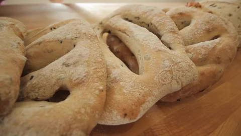 Set of breads on the table - 02 Vídeos de archivo 130041152