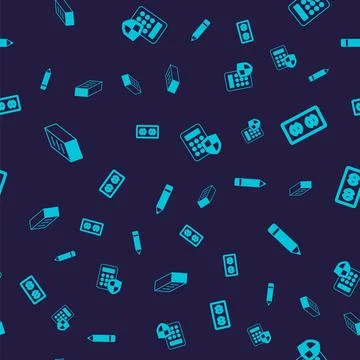 Set Brick, Electrical outlet, Security keypad access panel and Pencil with Illustrazione stock