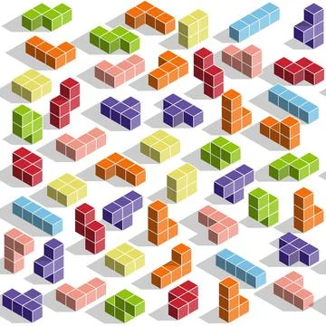 A set of bricks. Stock Illustration