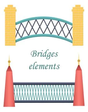 Set of bridge icons Stock Illustration