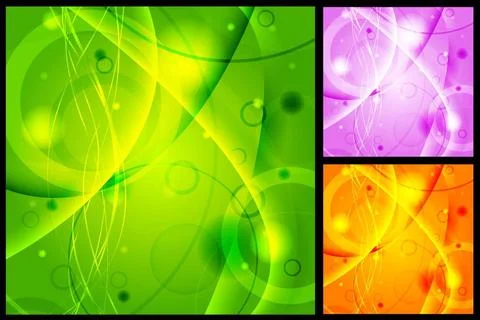 Set of bright abstract backgrounds - eps 10 Set of bright abstract backgro... Stock Photos