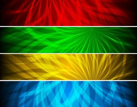 Set of bright abstract banners - eps 10 Set of bright abstract banners - e... Stock Photos