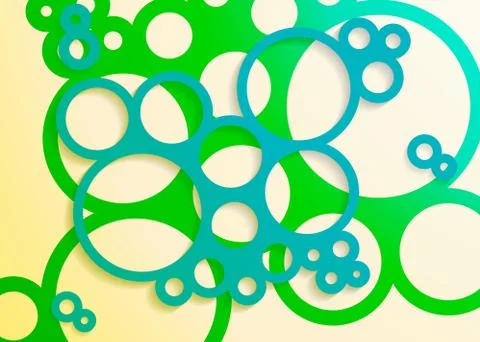 Set of Bright Abstract Circles Frames Design Elements, cosmetics, soap, shamp Stock Illustration