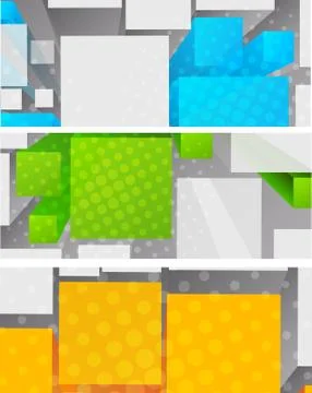 Set of bright banners Illustrazione stock