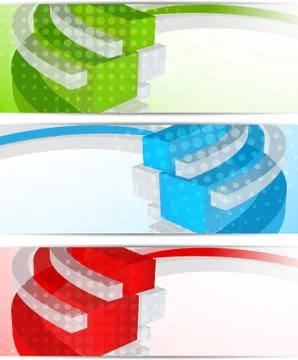 Set of bright banners Stock Illustration