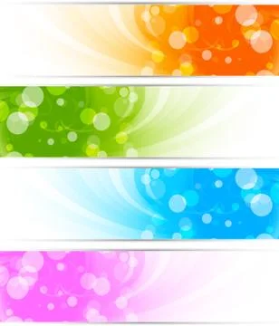 Set of bright banners Stock Illustration