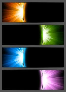 Set of bright banners Stock Illustration