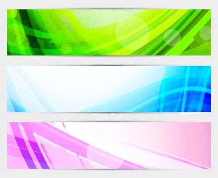 Set of bright banners Stock Illustration