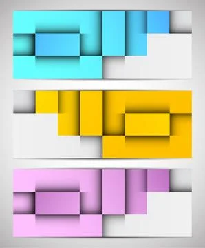 Set of bright banners Stock Illustration
