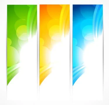 Set of bright banners Stock Illustration