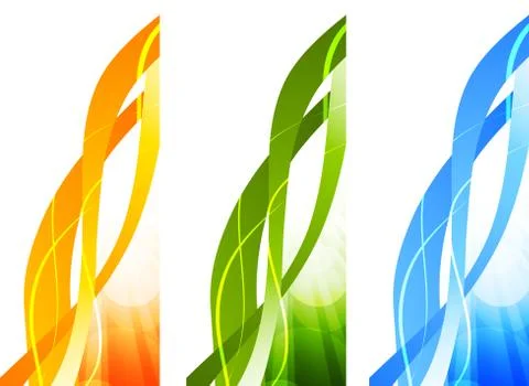 Set of bright banners Stock Illustration