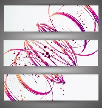 Set of bright banners. Vector Stock Illustration