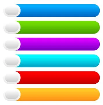 Set of bright, colorful button or banner, tag, label backgrounds with blank s Ilustración de archivo