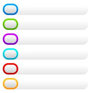 Set of bright, colorful button or banner, tag, label backgrounds with blank s Ilustración de archivo