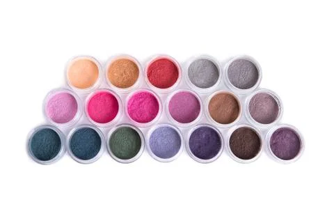 Set of bright mineral eyeshadows Foto stock