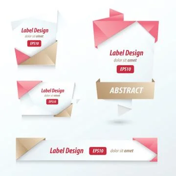 Set Bright modern abstract banner design 4 in 1 스톡 일러스트