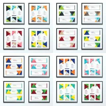 Set Bright modern abstract banner design 4 in 1 Stock Illustration