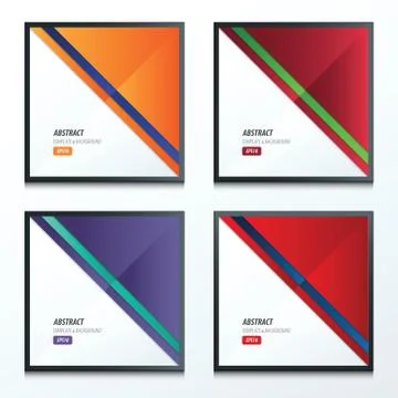 Set Bright modern abstract banner design 4 in 1 Stock Illustration