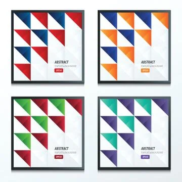 Set Bright modern abstract banner design 4 in 1 Stock Illustration